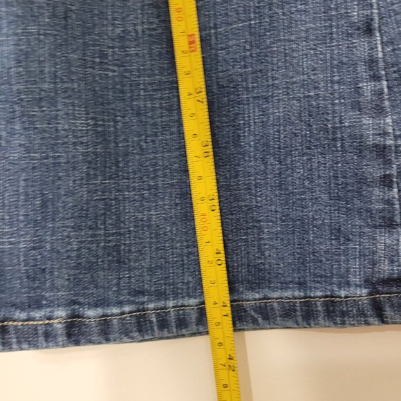 Riders by Lee Women's Blue Slimming Mid Rise Boot Cut Denim Classic Jeans Sz 12 - Picture 10 of 14